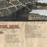 70 Livingston, Montana 1884 Vintage map,Montana vintage map,old map,map art vintage,vintage map Montana,map antique,Montana map,nautical map