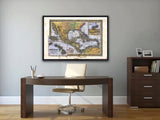 36x56" Hand painted Original-map of your choice