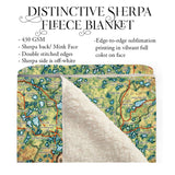 Lakes of Vilas County Wisconsin Map Blanket Double Stitched Edges Cozy Luxury Fluffy Super Soft 430 GSM Polyester Throw Blanket