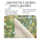 Brainerd Lakes Minnesota Sherpa Fleece Blanket Double Stitched Edges Cozy Luxury Fluffy Super Soft 430 GSM Polyester Throw Blanket