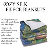 Sun Coast Florida Blanket Throw Vintage Style Artwork Polar/ Silky/ Sherpa Fleece Art Wearable Blanket for Travelling Bed Couch Sofa Chair Dorm & Gift