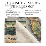 St. Augustine boazio Florida Map Blanket Double Stitched Edges Cozy Luxury Fluffy Super Soft 430 GSM Polyester Throw Blanket