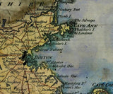 71 Massachusetts 1796 11x14" vintage historic antique map poster print by Lisa Middleton