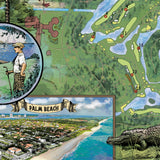 202 PGA Championship Golf Course Palm Beach Gardens Vintage map,Florida vintage map,old map,antique maps,map vintage,flordia map,coastal art