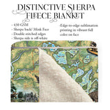 Eagle River Wisconsin Sherpa Fleece Blanket Double Stitched Edges Cozy Luxury Fluffy Super Soft 430 GSM Polyester Throw Blanket