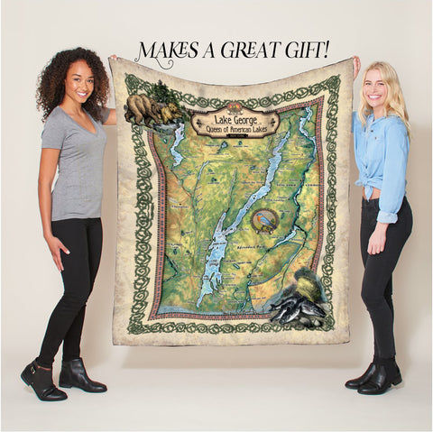 Lewis and Clark Crazy Mountains Antique Map Art Blanket Throw Soft Polar/ Silky/ Sherpa Fleece Warm Blanket For Bed Sofa Couch Gift & Travel