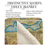 Geneva Sherpa Fleece Blanket Double Stitched Edges Cozy Luxury Fluffy Super Soft 430 GSM Polyester Throw Blanket