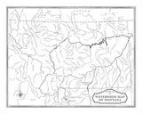 278-Custom map of Montana waterways