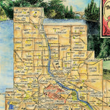 152 Parks and Neighborhoods of Minneapolis and St. Paul Minnesota vintage historic antique map poster print by Lisa Middleton