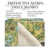 Sawyer County Wisconsin Lakes of Sherpa Fleece Blanket Double Stitched Edges Cozy Luxury Fluffy Super Soft 430 GSM Polyester Throw Blanket