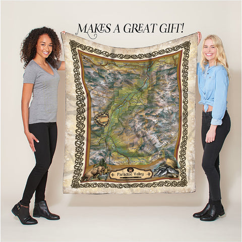 Paradise Bozeman Livingston Chico Pray Yellowstone Paradise Valley Old Montana Map Blanket Double Stitched Edges Super Soft Throw Blanket