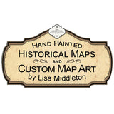 48 Gotha Southwest 1881 arizona 40x60" vintage historic antique map poster print by Lisa Middleton