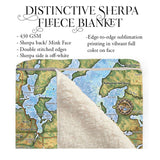 Leech Lake Minnesota Map Sherpa Fleece Blanket Double Stitched Edges Cozy Luxury Fluffy Super Soft 430 GSM Polyester Throw Blanket