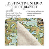 Cisco Lakes Wisconsin Sherpa Fleece Blanket Double Stitched Edges Cozy Luxury Fluffy Super Soft 430 GSM Polyester Throw Blanket
