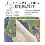 Sun Coast Florida Blanket Throw Vintage Style Artwork Polar/ Silky/ Sherpa Fleece Art Wearable Blanket for Travelling Bed Couch Sofa Chair Dorm & Gift