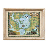Great River Arts Cass Lake Minnesota Map Art - Ready to Frame Lake House Decor - Great Lakes Map Gift - Vintage Art Print Cabin Decor - Lake House Wall Decor Poster