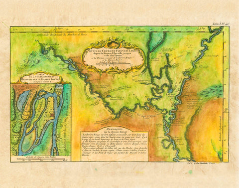 109 Red River vintage historic antique map poster print by Lisa Middleton