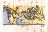 Great River Arts Antique California Baja Arizona New Mexico Santa Fe Trail Historic Map Reproduction Artwork Wall Art Print Vintage