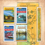 Discover! America's Great River Road 4 Volume gift set + Father of Water Map Gift Bundle
