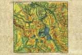 145 Yellowstone 1906 vintage historic antique map poster print by Lisa Middleton