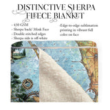 Sarasota Longboat Key Florida Map Blanket Double Stitched Edges Cozy Luxury Fluffy Super Soft 430 GSM Polyester Throw Blanket