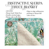 Whitefish Big Mountain Ski Runs Montana ski Map Blanket Double Stitched Edges Cozy Luxury Fluffy Super Soft 430 GSM Polyester Throw Blanket