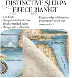 Washingn Seatte Coupeville Washington Including Whidby’s Island and Port Townsend Map Blanket Double Stitched Luxury Super Soft Blanket