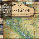 Hartwell Lake Historic Map Art Blanket Throw Soft Polar/Silky/Sherpa Fleece Vintage Warm Blanket For Bed Sofa Couch Gift & Winter Travel