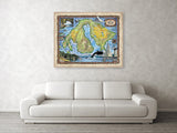 Orcas island, washington map, seattle map, seattle gifts, san juan islands, Orcas Island, orcas island map, puget sound map, orcas art