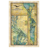 Great River Arts Pool 8 Mississippi River Historic Map Reproduction Artwork Wall Art Print Vintage