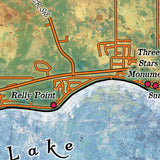 Clear Lake Iowa, lake art, lake map, Iowa gift, clear lake map, poster, print, vintage style wall art, map gift, travel gift, rustic decor