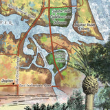 Jupiter Florida, florida gifts, coastal decor, florida map, customization, island art, beach house, beach decor, tropical decor, florida art