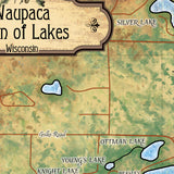 Waupaca Chain of Lakes wisconsin Sherpa Fleece Blanket Double Stitched Edges Cozy Luxury Fluffy Super Soft 430 GSM Polyester Throw Blanket