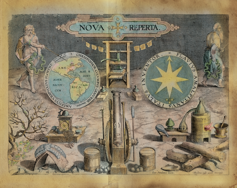 Educational Map Series: Nova Reperta, 1600 Map of the Western Hemisphere