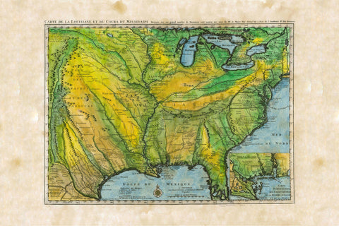 026 Carte De La Louisiane, French United States c.1731