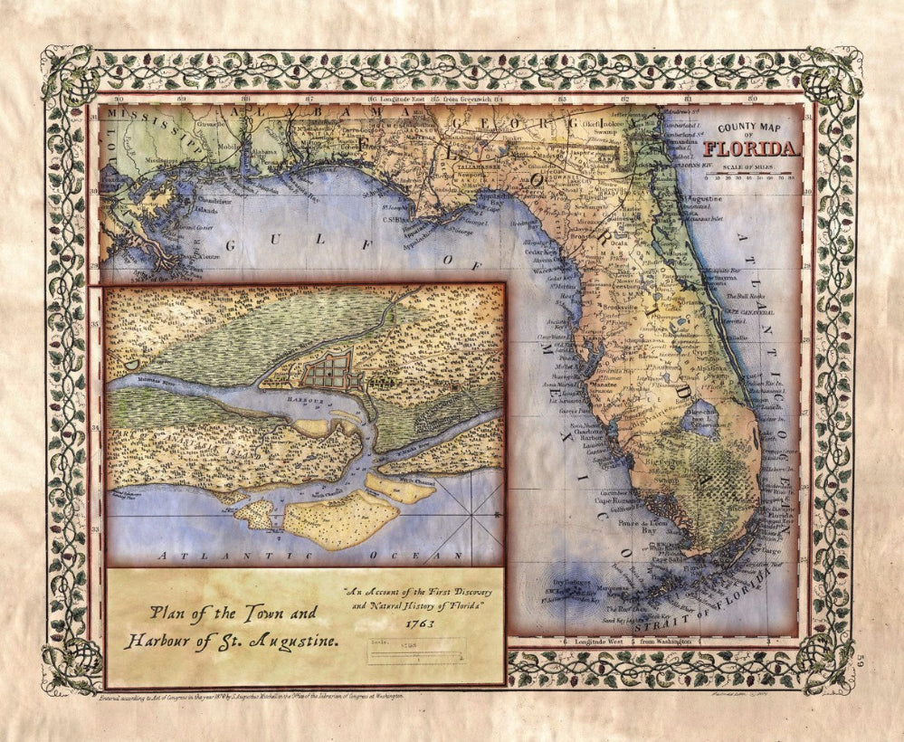 011 Adapted Florida 1847 Featuring St. Augustine 1778
