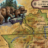 Glacier, Glacier National Park, Glacier Park, Hunter Gift, Cabin Gift, Hiker Gift, Hiker Wall Art, Montana Home, Montana Gift, Montana Art