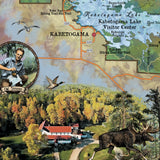 Lake Superior, Voyageurs National Park, Minnesota map, hiker gift, Minnesota gift, great lakes decor, Minnesota, Cabin decor, canoe, camping