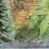 Teton, Grand Teton, Grand Teton map, wyoming, wyoming map, hiker gift, horse, national park, yellowstone, jackson hole, travel gift, map art