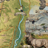 Great River Arts Bosque Historic Map Reproduction Artwork Wall Art Print Vintage