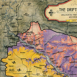 Driftless Region, Minneapolis map, mississippi river, Minnesota map, river map, Minneapolis skyline, history gift, Mark twain gift, rivers