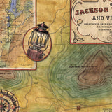 35 Jackson Wyoming and Vicinity 11x14" vintage historic antique map poster print by Lisa Middleton