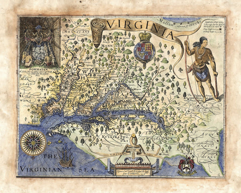 061 John Smith's Map of Virginia 1606