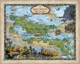 257 Custom map of Voyageurs National Park designed by Lisa Middleton