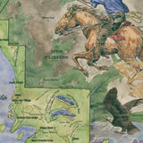 Teton, Grand Teton, Teton map, hiker gift, wyoming map, old wyoming map, national park map, wyoming gifts, mountains, cowboy, western decor
