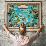 World Travel, World Travel Map, World Travel Decor, World Travel Art, World Traveler, Pacific Ocean, Beach House Wall Art, Beach House Gift