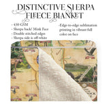 Hiking Trails of Eagle Rock Montana Bozeman Map Blanket Double Stitched Edges Luxury Fluffy Super Soft 430 GSM Polyester Throw Blanket