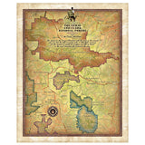 Lewis and Clark Crazy Mountains Montana Historic Map Art Print Poster Artwork Vintage Style Abstract Wall-Unframed Great Home Decor & Gift