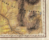 104 Partie Des Etats Unis vintage historic antique map poster print by Lisa Middleton