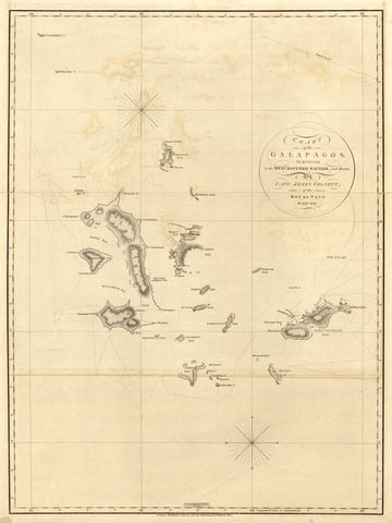 Educational Map Series: Earliest Chart of the Galapagos A. Arrowsmith, 1798